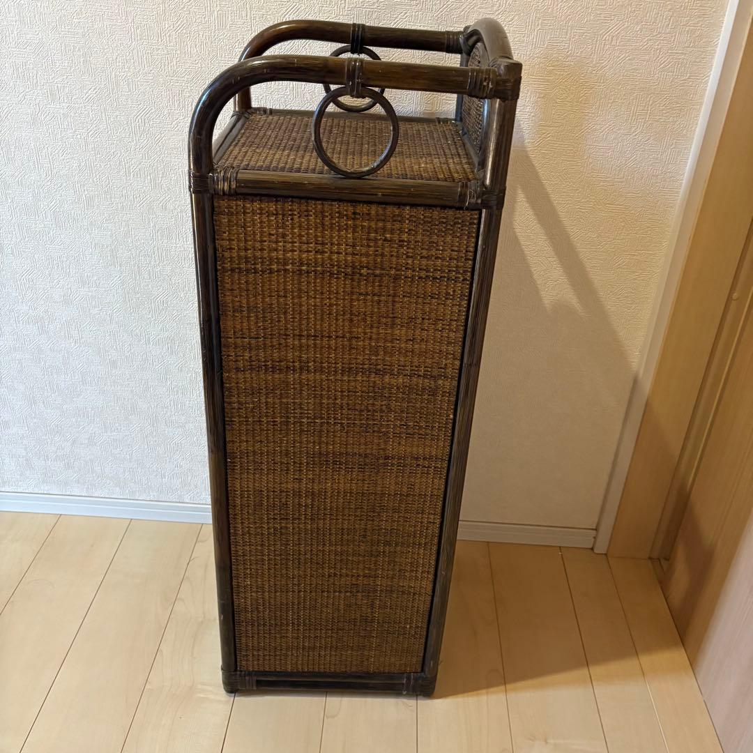【アンティーク】籐 ラタン チェスト 6段 タンス 昭和レトロ 古民具 古道具