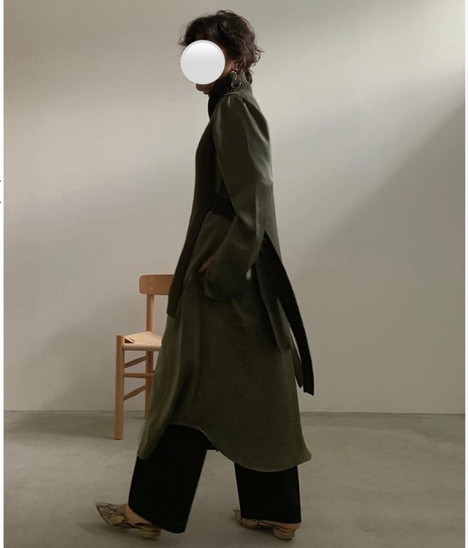 オリーブグリーン ニットベスト