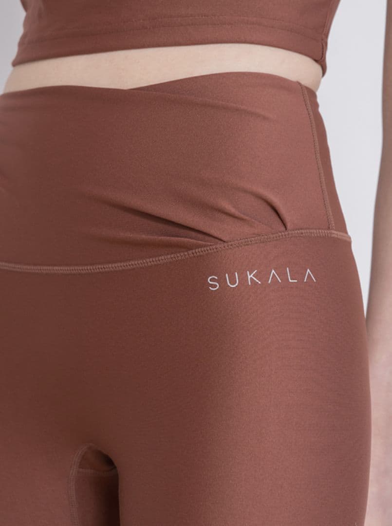 SUKALA アシンメトリーギャザーレギンス　M