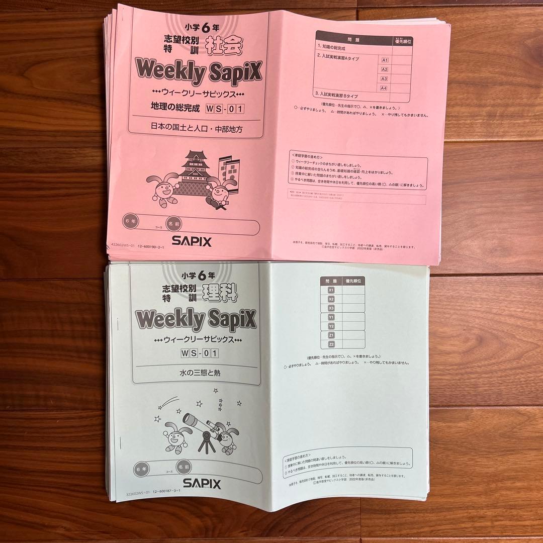 サピックス　小６　理科社会