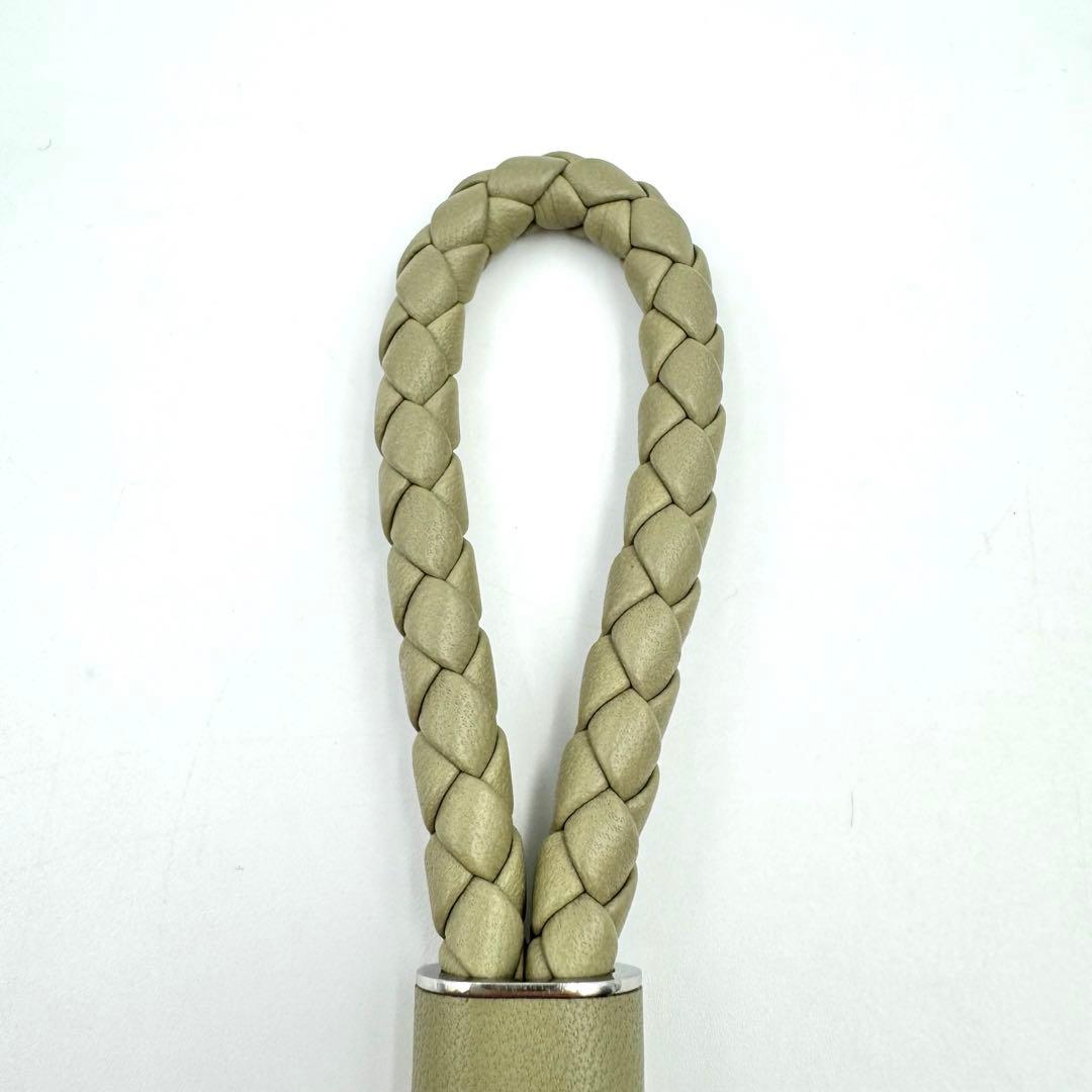 極美品✨BOTTEGA VENETA キーリング　カーキ　レザー