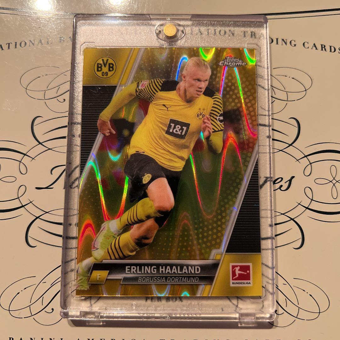 アーリング ハーランド Topps Chrome Gold Ray Wave