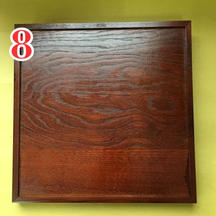 Y 長期保管 お盆 和風 和食器 会津塗 木製 漆器 まとめ売 正方形 8枚 S