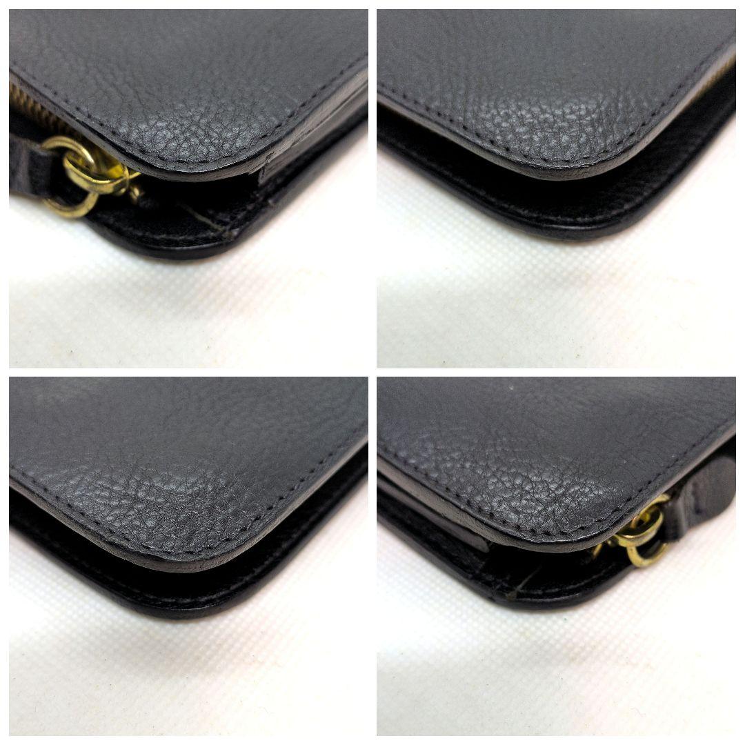 【極美品】イルビゾンテ　L字　長財布　ロングウォレット　シボ革　ユニセックス　黒