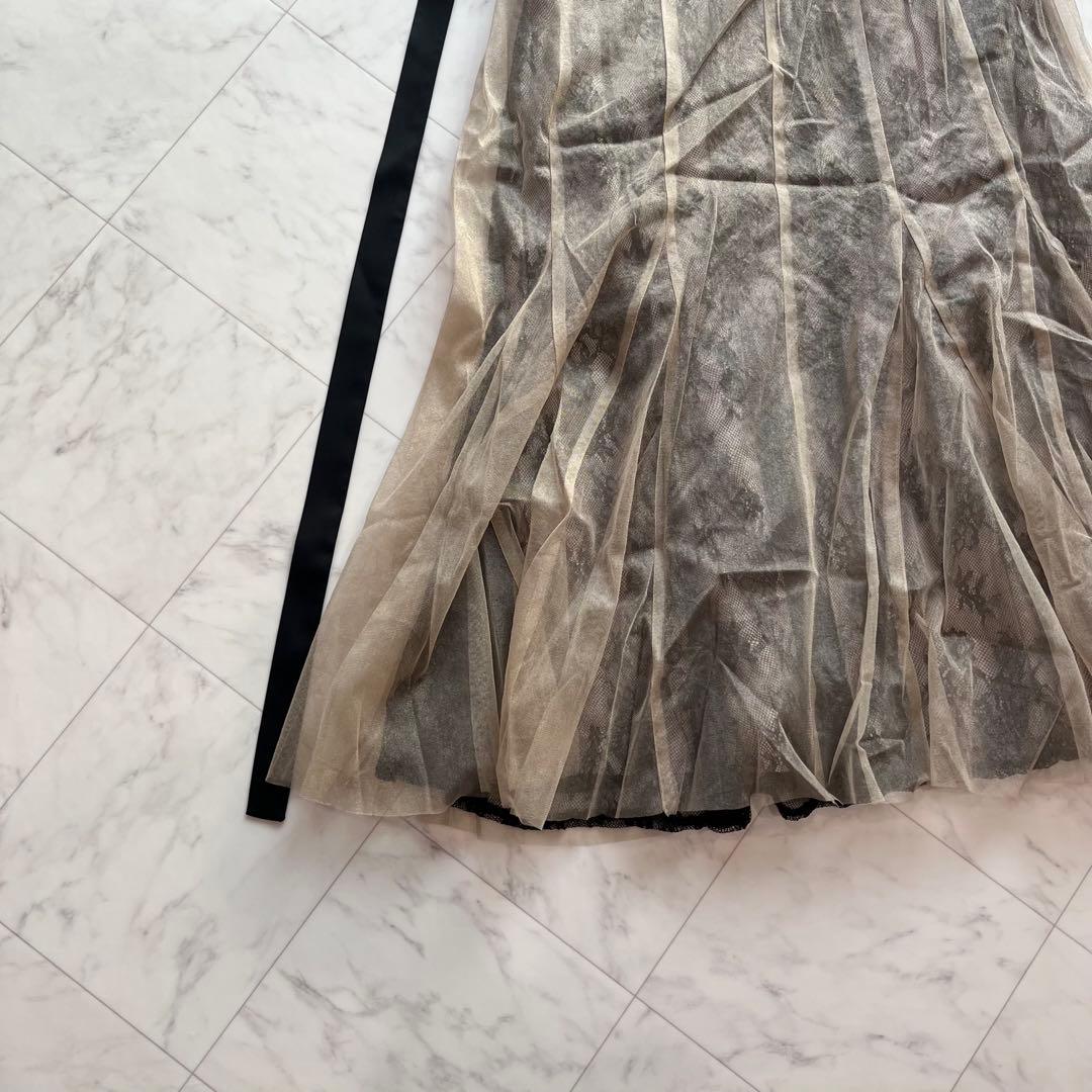 niana ニアナ　チュールレイヤードレースキャミワンピドレス　オケージョン　M