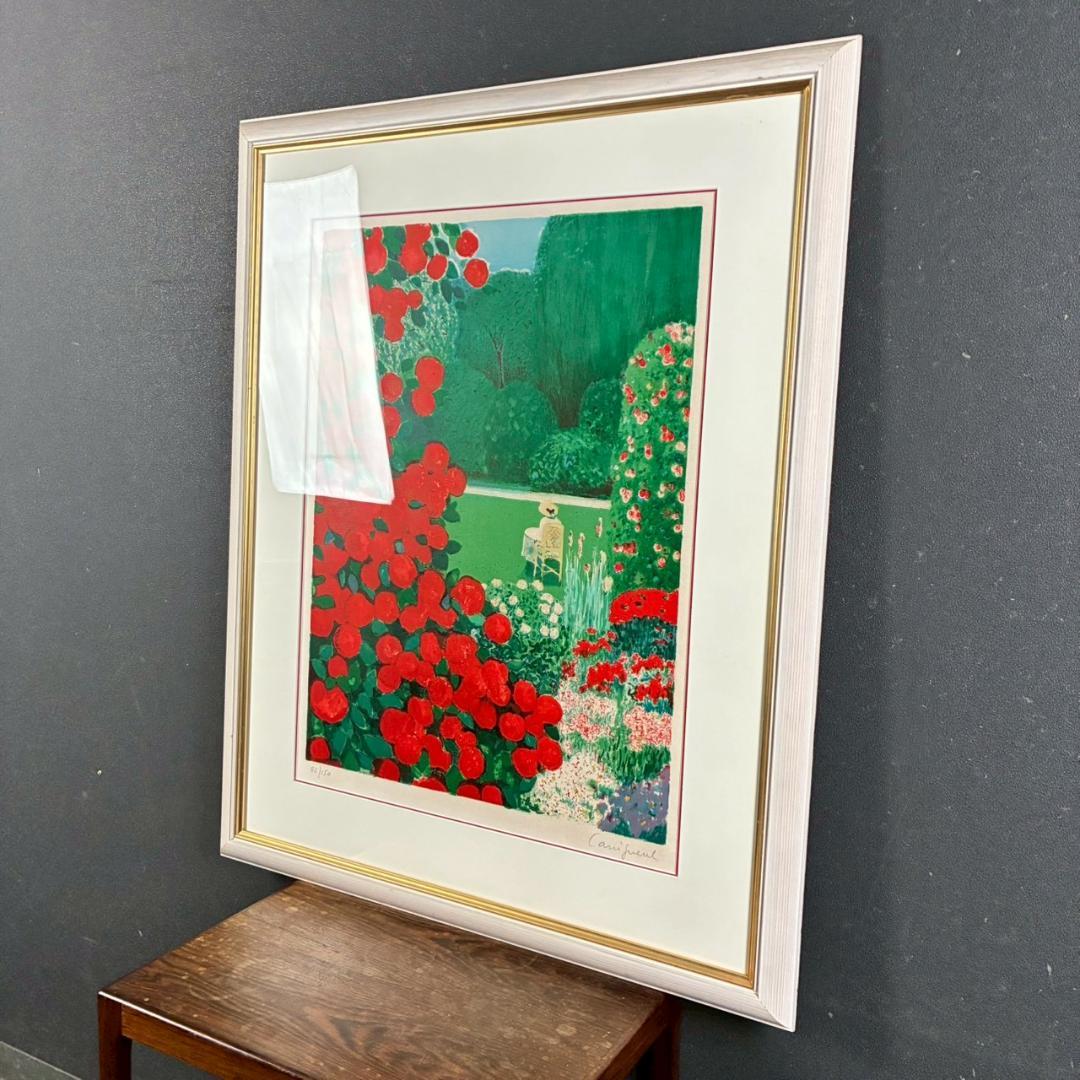 ジャン＝ピエール・カシニョール「赤い夏 まなざし」リトグラフ 直筆サイン入り