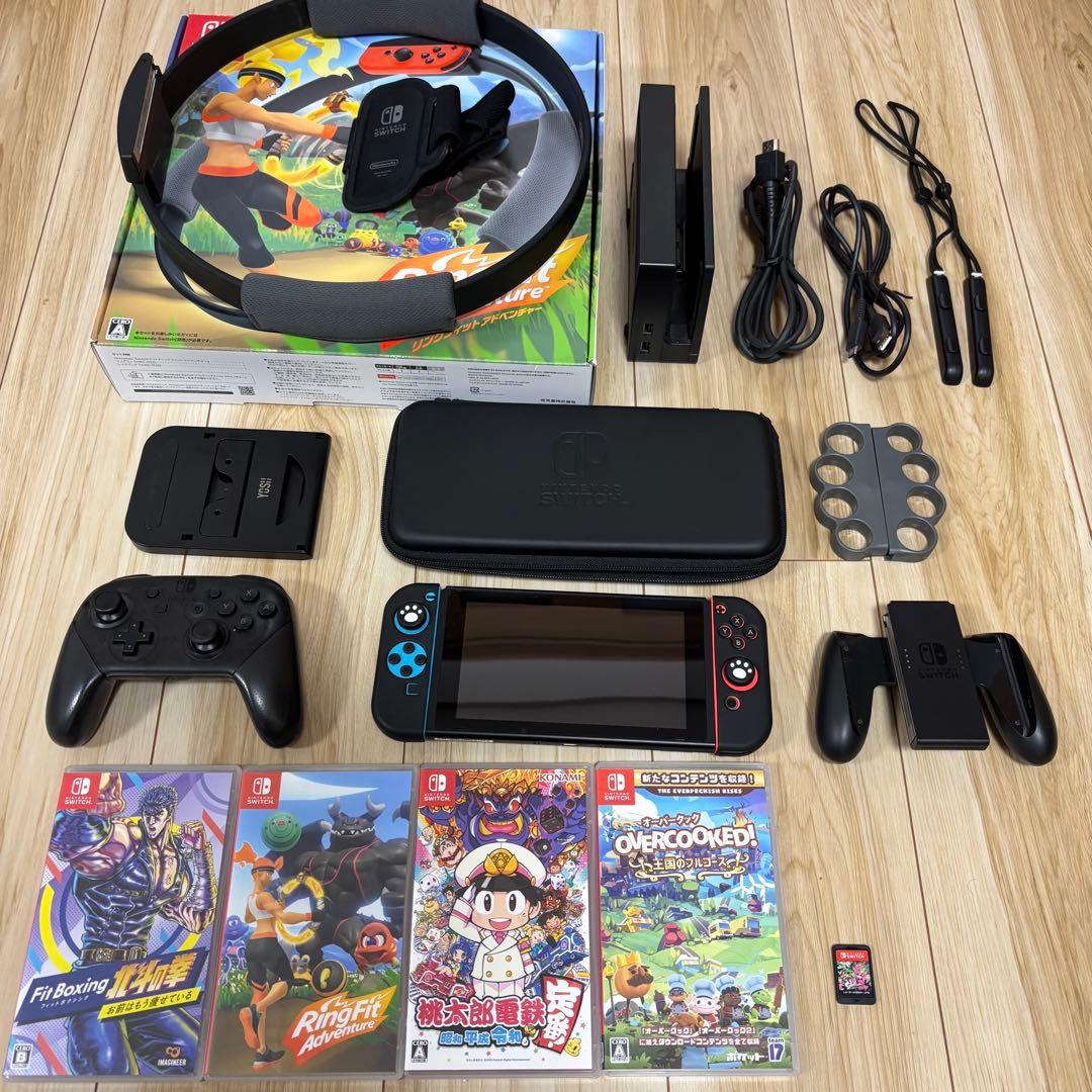 Nintendo Switch 本体　 リングフィットアドベンチャー等ソフト付き