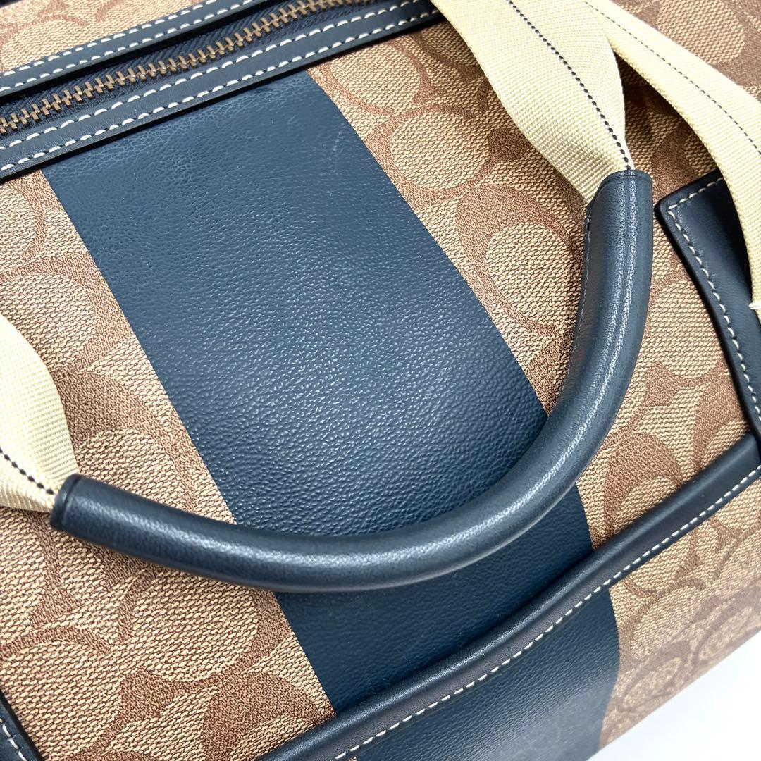 極美品 コーチ 2way ボストンバッグ シグネチャー ロゴ ユニセックス