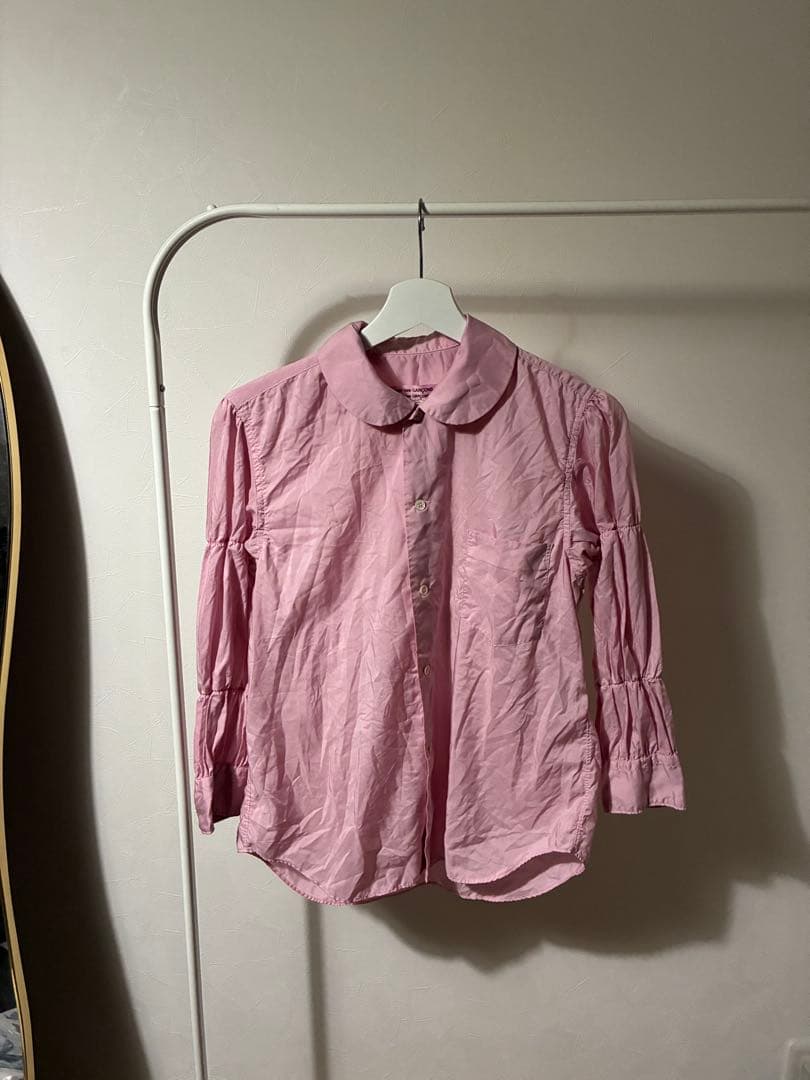 COMME des GARCONS コムコム ポリエステル袖フリルシャツ
