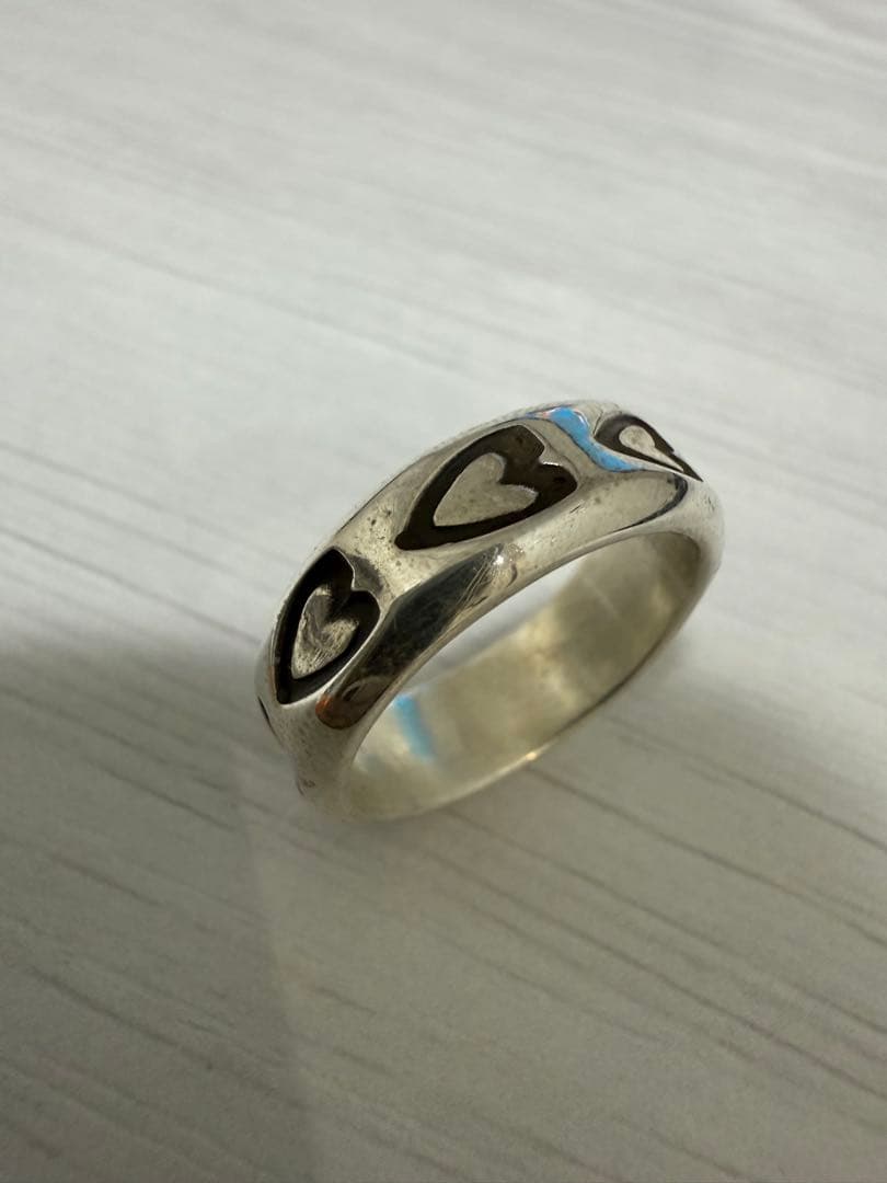 インディアンジュエリー　ハートスタンプリング　D.Cadman