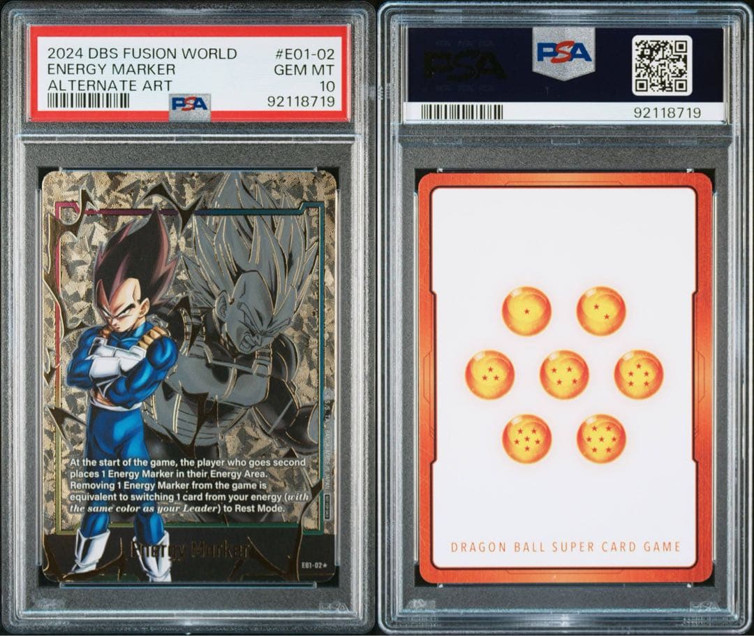ドラゴンボールフュージョンワールド　ベジータ エナジーマーカー 英語 PSA10
