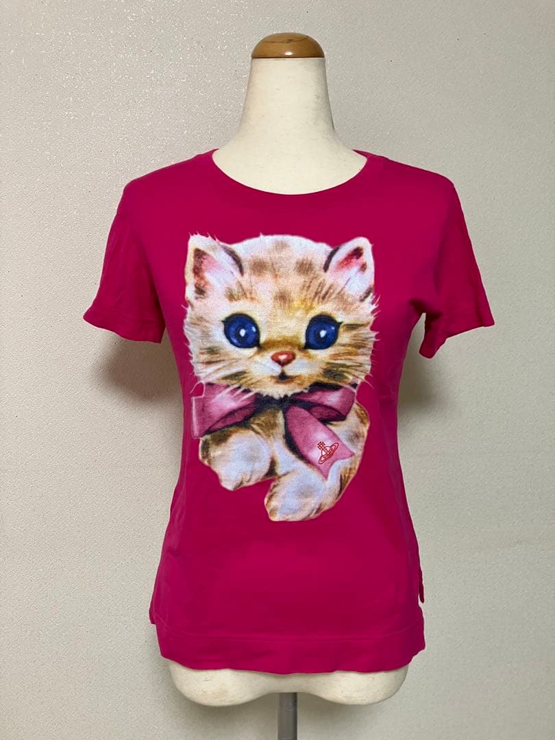 美品⭐︎Vivienne Westwood 猫イラスト半袖Tシャツ ヴィヴィアン