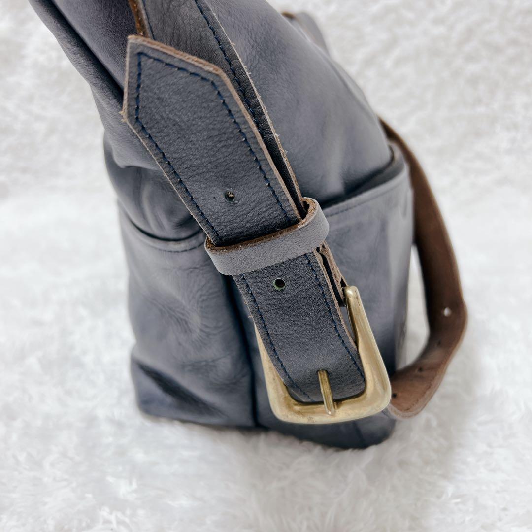 【美品】Jas M.B. London ショルダーバッグ　立体エンボス加工　真鍮