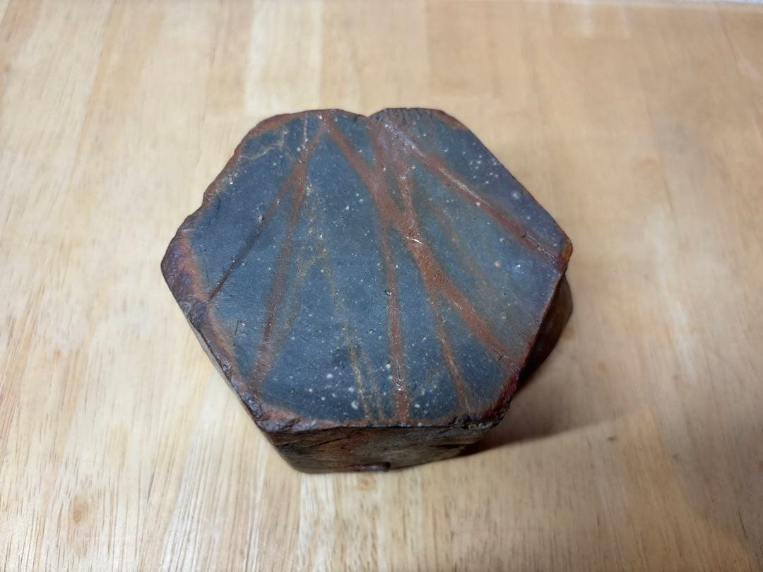 ㊿備前焼 宝瓶 登り窯 蟹 かに カニ 6角 手びねり 急須