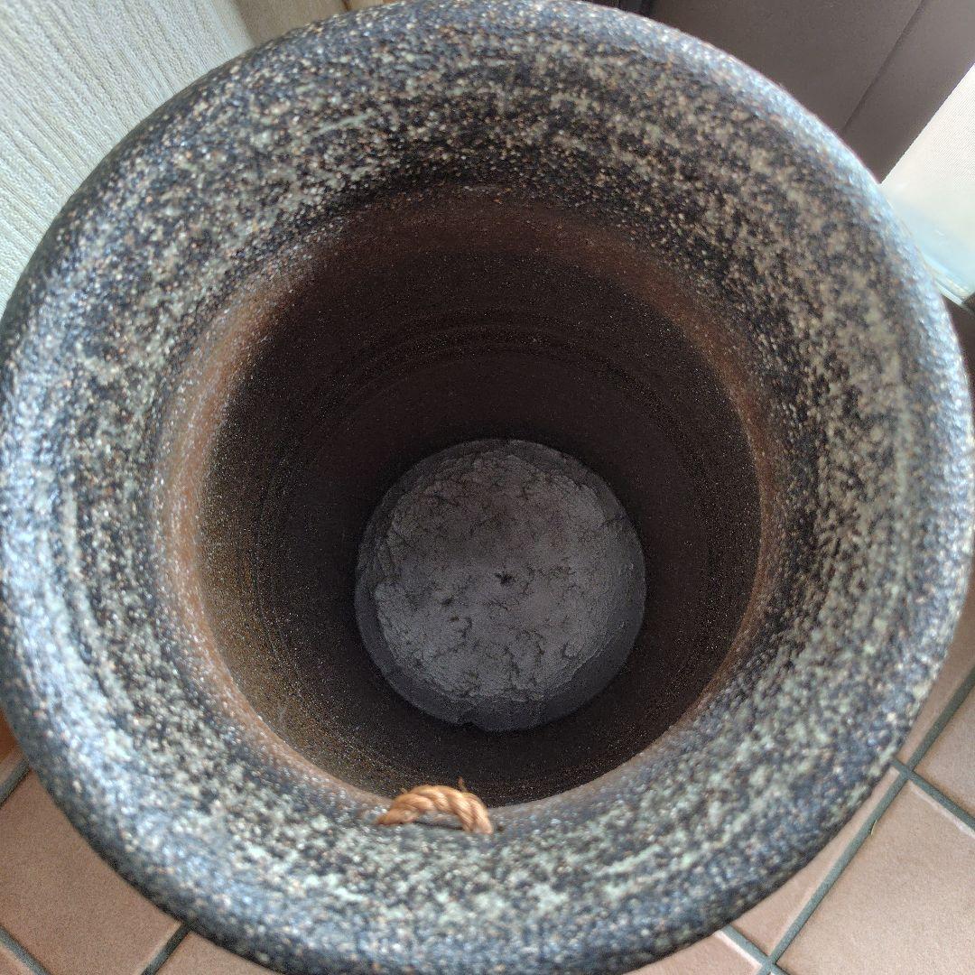 【シフォンケーキ】信楽焼　陶器　傘立て　玄関　素朴　重厚感