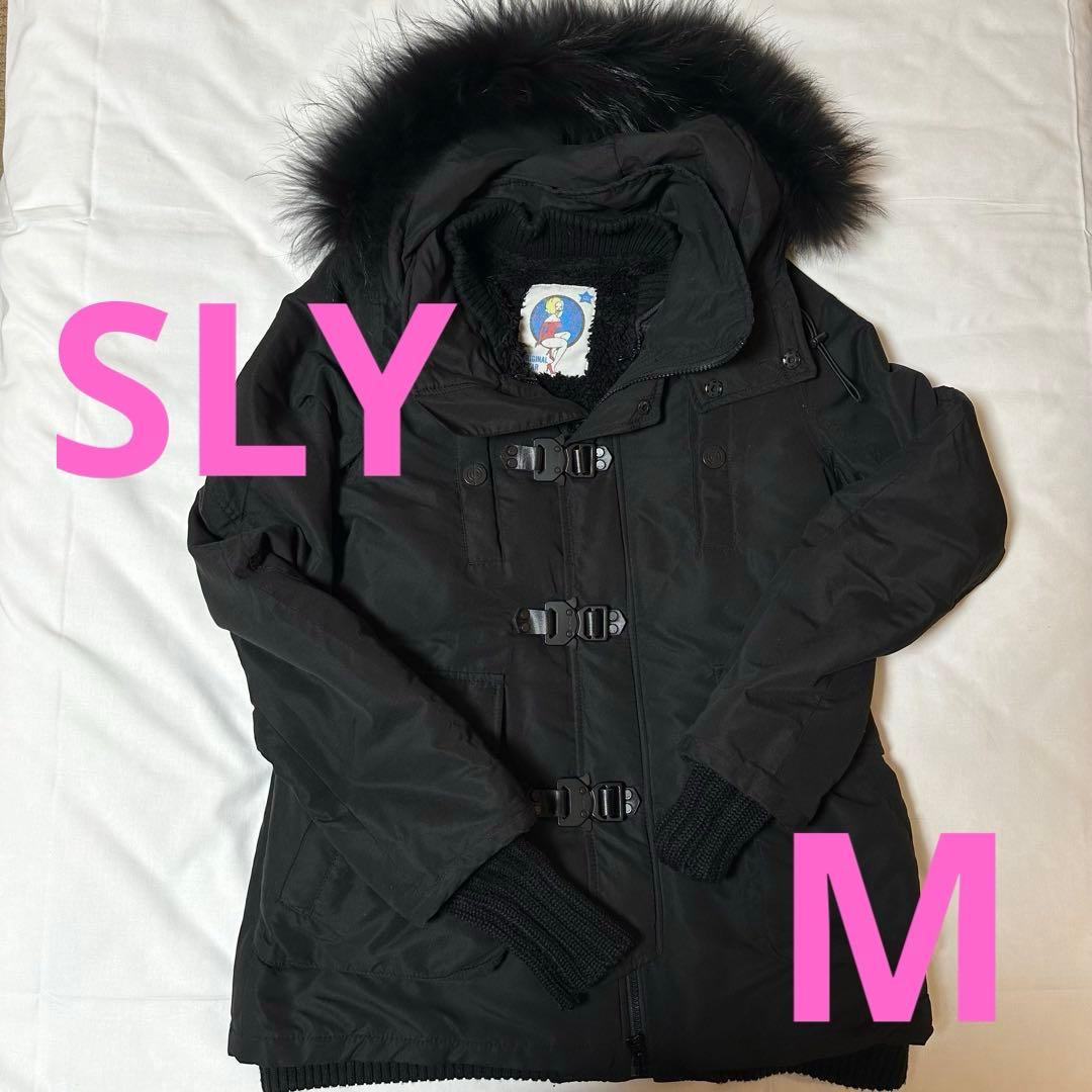 y2k SLY N3B ダウン ボアライナー　ラクーンファー　モッズコート