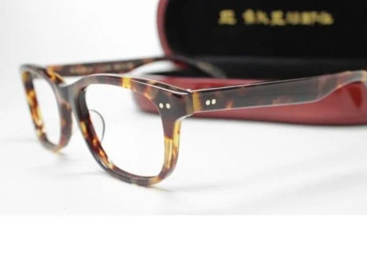 ☆匠 角矢甚治郎作【鯖江メガネ・新品】伊達メガネ　セルロイドフレーム　其27-ル