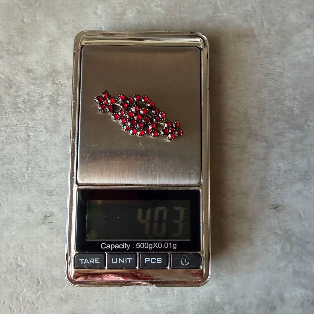 アンティーク ボヘミアンガーネット ブローチ