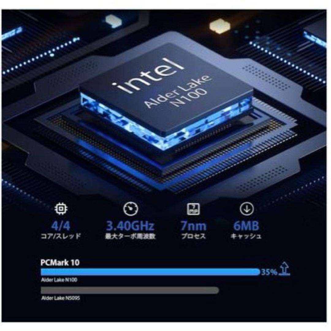 ミニPC 第12世代 インテルN100搭載　シルバー