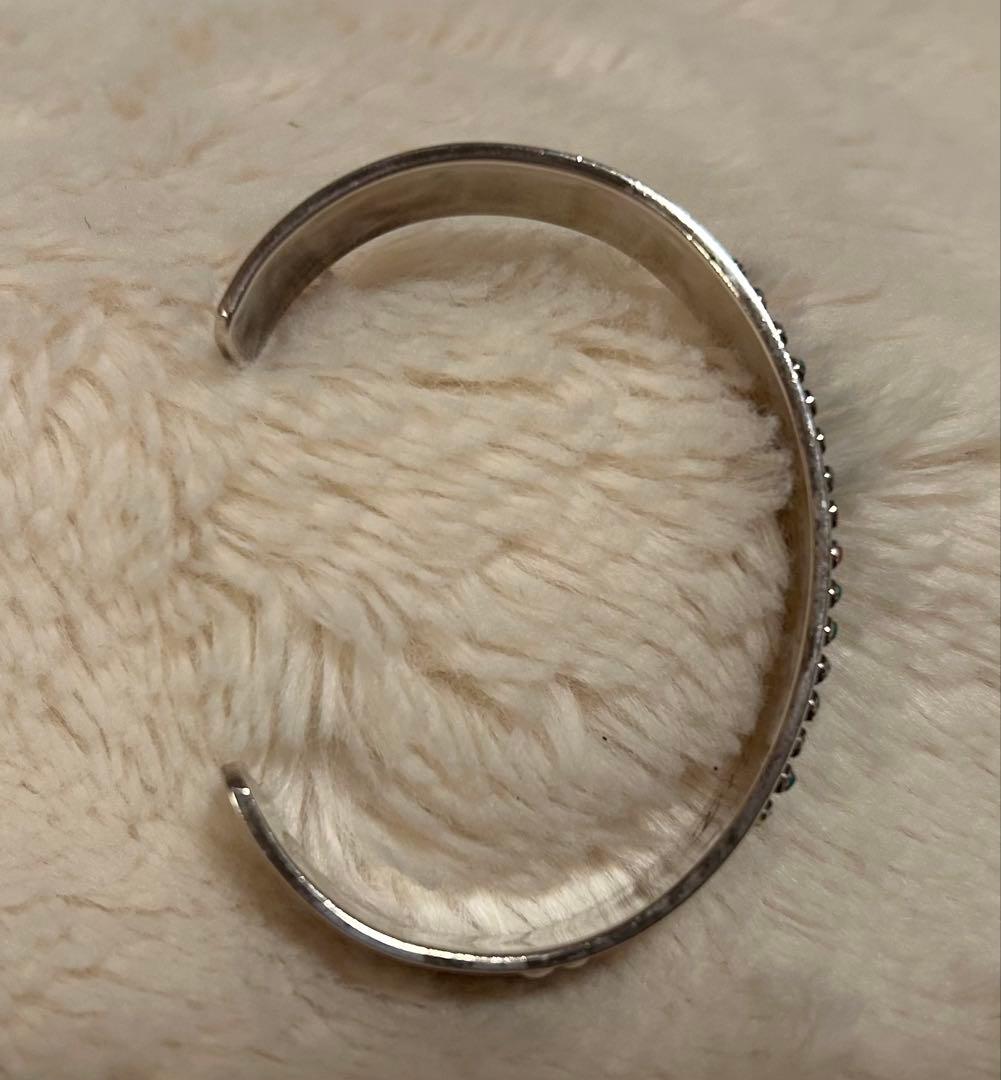 天然ターコイズ　バングル※貴金属布付　※作家サイン入り