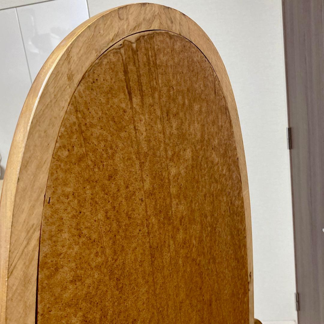 【昭和レトロ】 アンティーク調 オーバル型 スタンドミラー 姿見 全身 送料無料