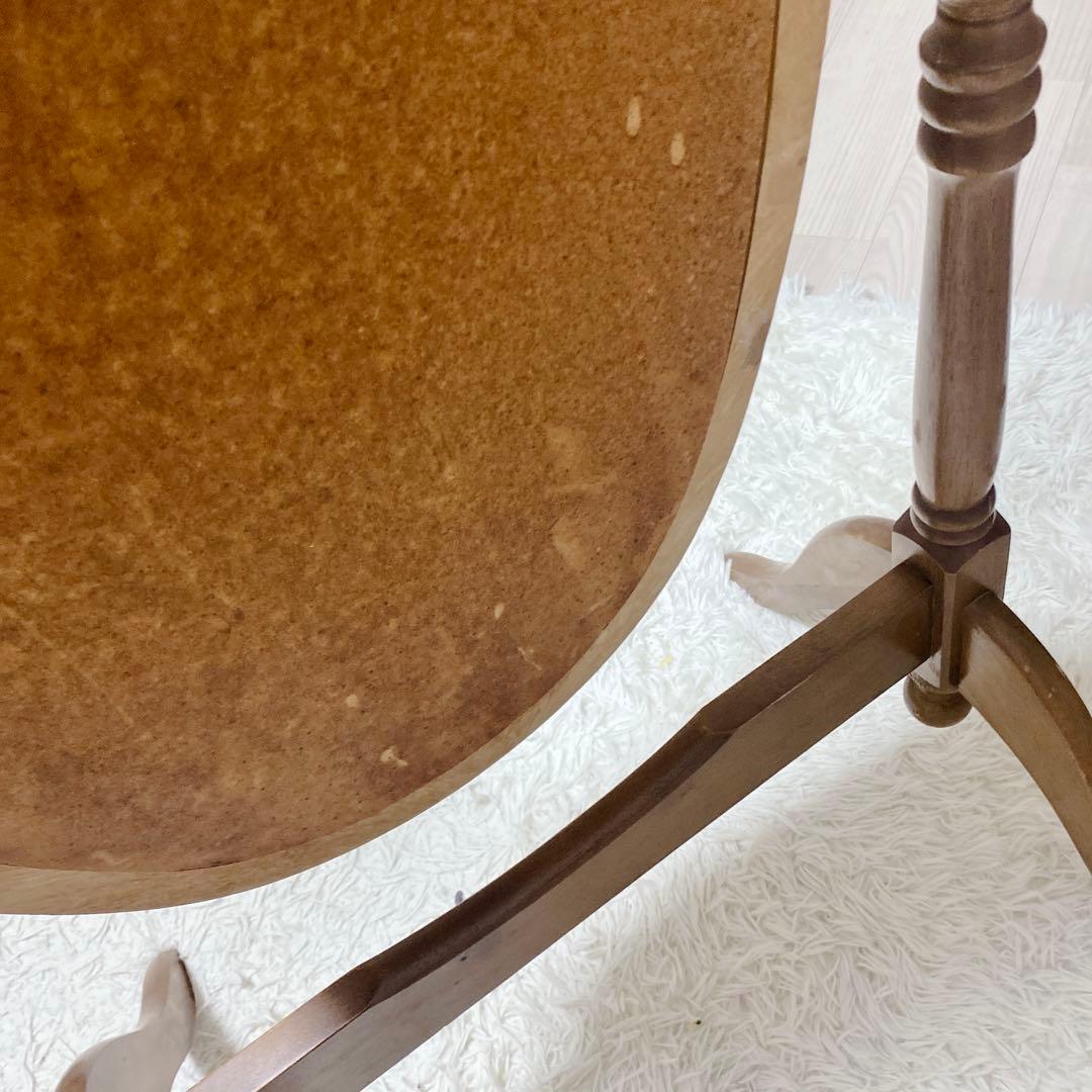 【昭和レトロ】 アンティーク調 オーバル型 スタンドミラー 姿見 全身 送料無料