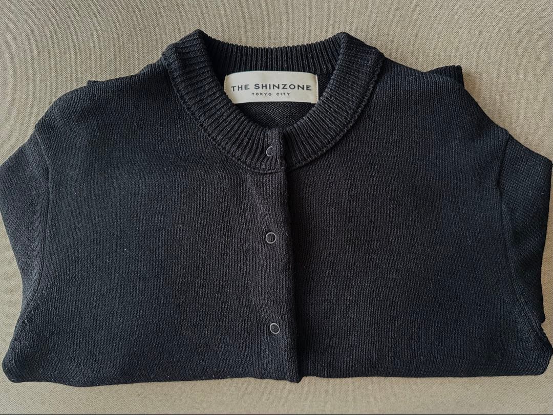 THE SHINZONE LONG RIB CARDIGAN ブラック