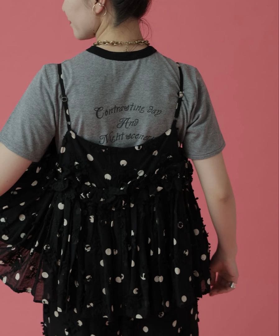 きょうこ様　クリンクルクリンクル　3D embroidery dot キャミ