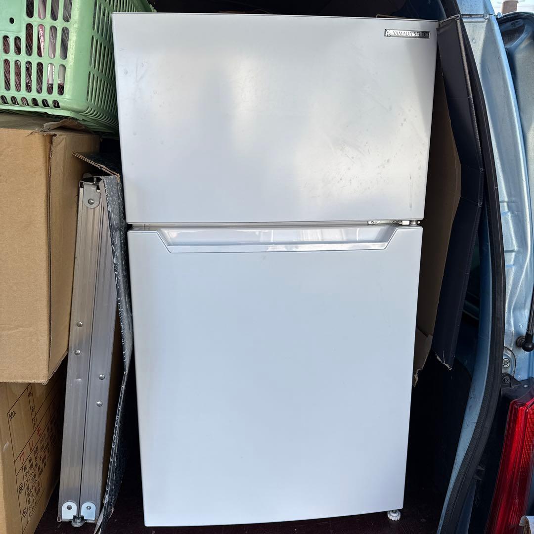 ホワイト冷蔵庫 上開きヤマダセレクト2021年製