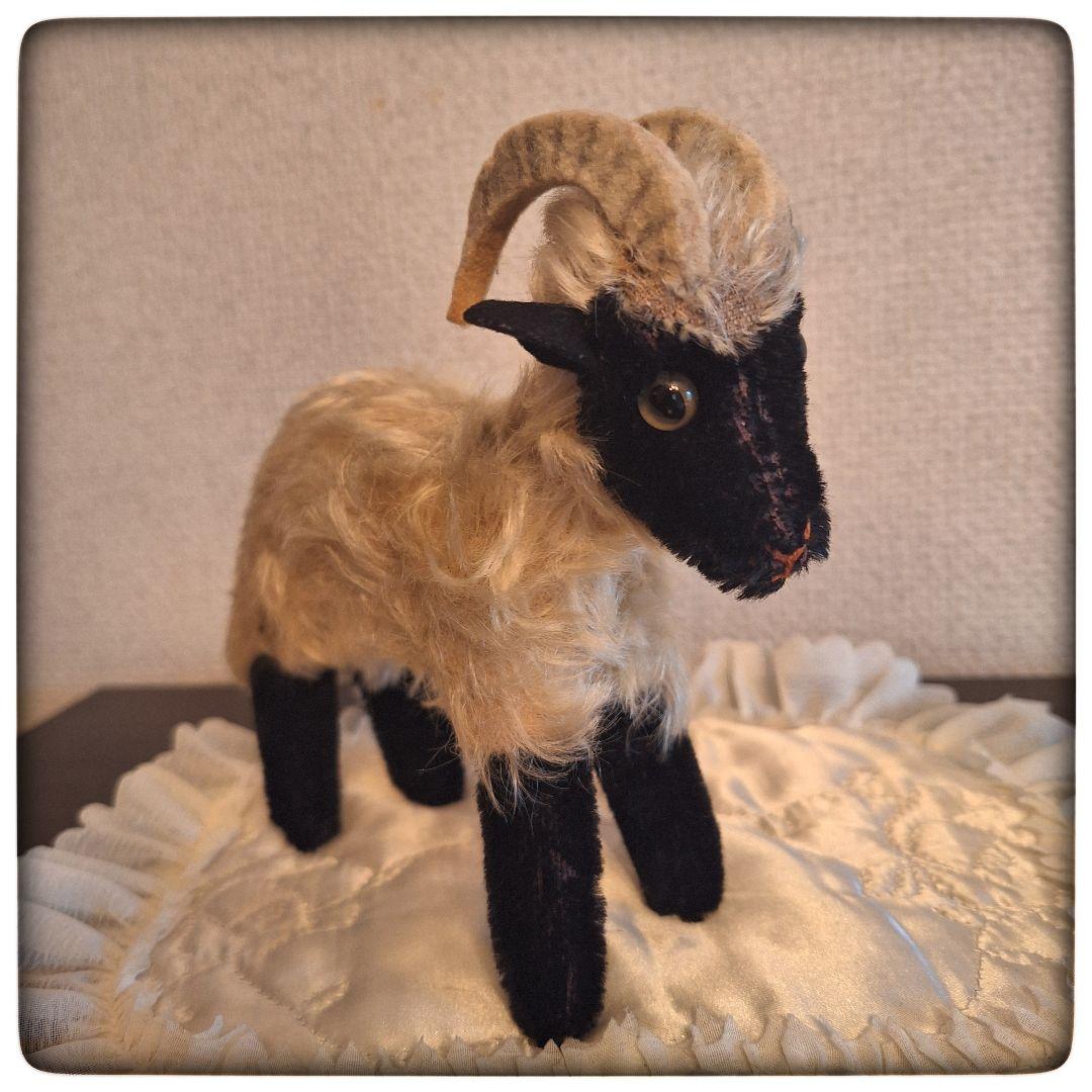 【Heideschaf Snuchi 黒山羊 スヌッチ】ヴィンテージ シュタイフ
