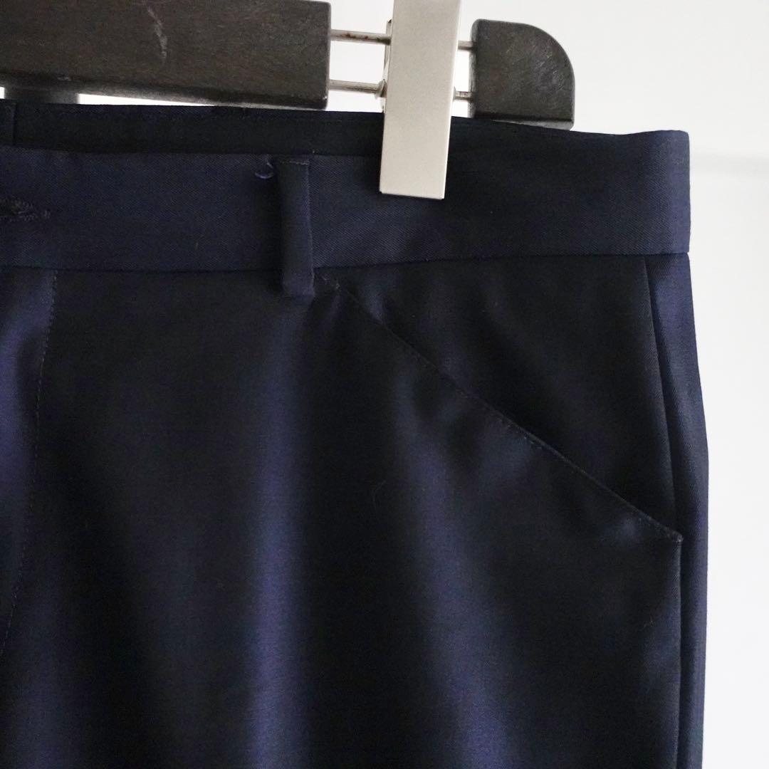 【イタリア製】EMPORIO ARMANI ウールソラーロ　セミワイドスラックス