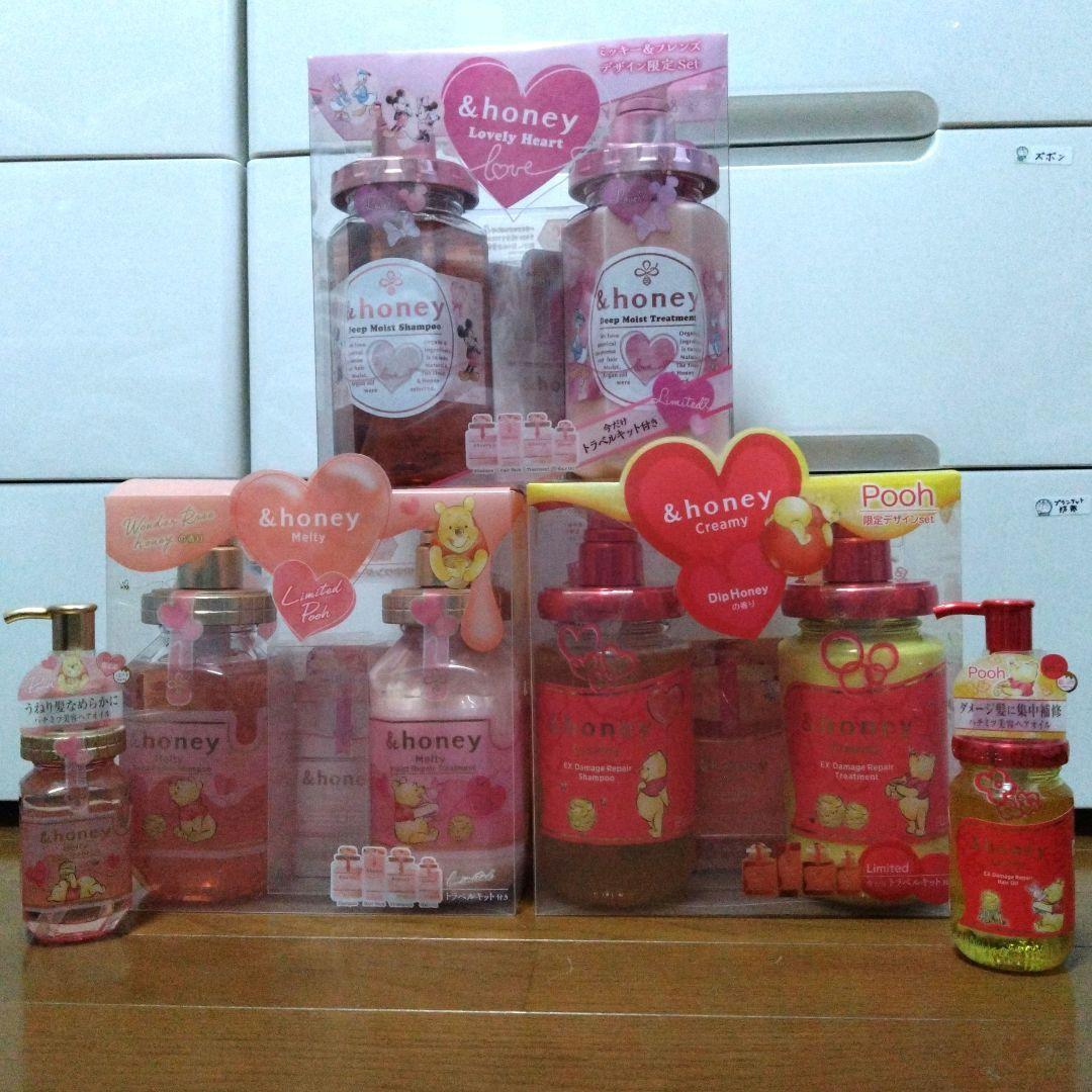 &honey シャンプー、ヘアオイルセット 限定ディズニーキャラクターまとめ売り