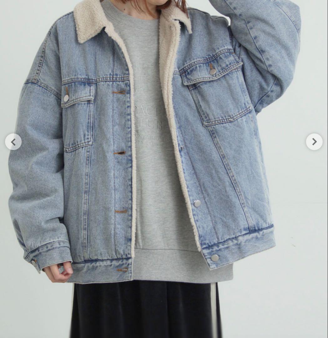 サマンサモスモス デニムボアジャケット　ブルー　新品