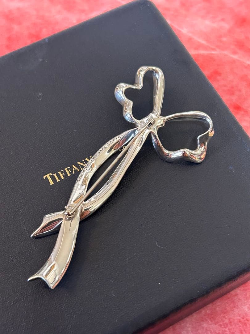 Tiffany & Co. オールドティファニー　シルバーリボンブローチ