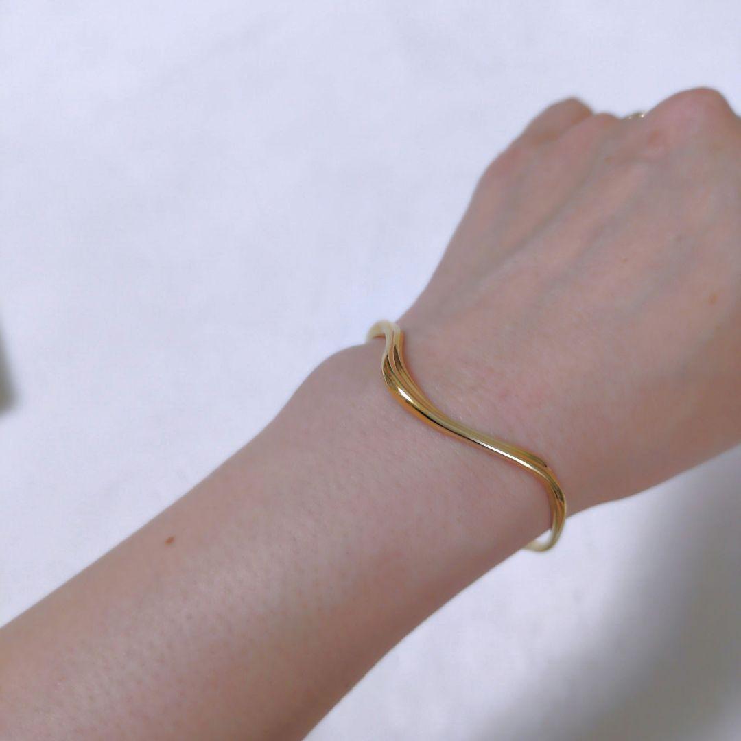 ete ウォーターフロー バングル　ゴールド　ブレスレット　エテ　美品