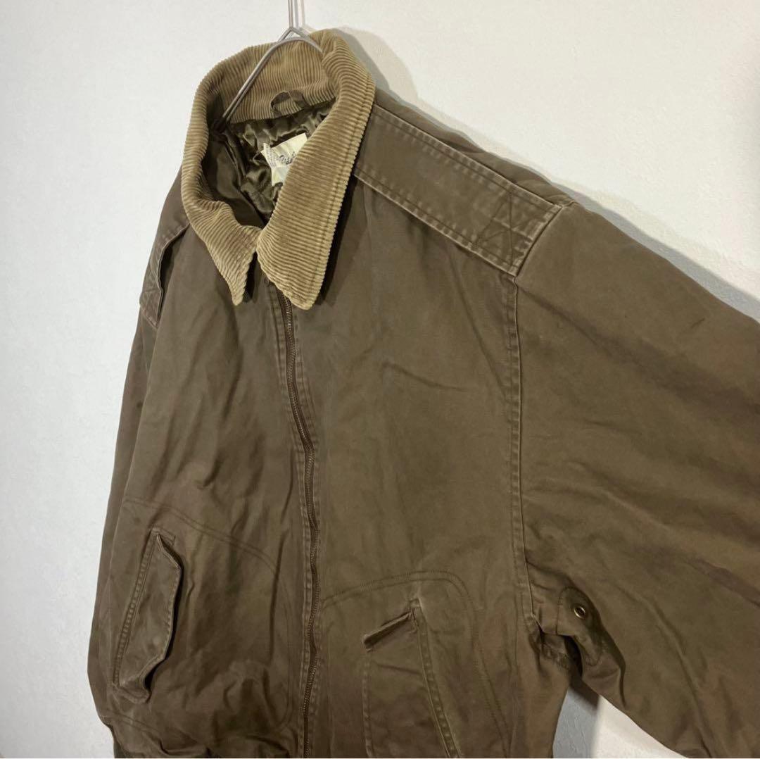 A532 エディーバウアー　ワークジャケット　裏地キルティング　中綿　無地