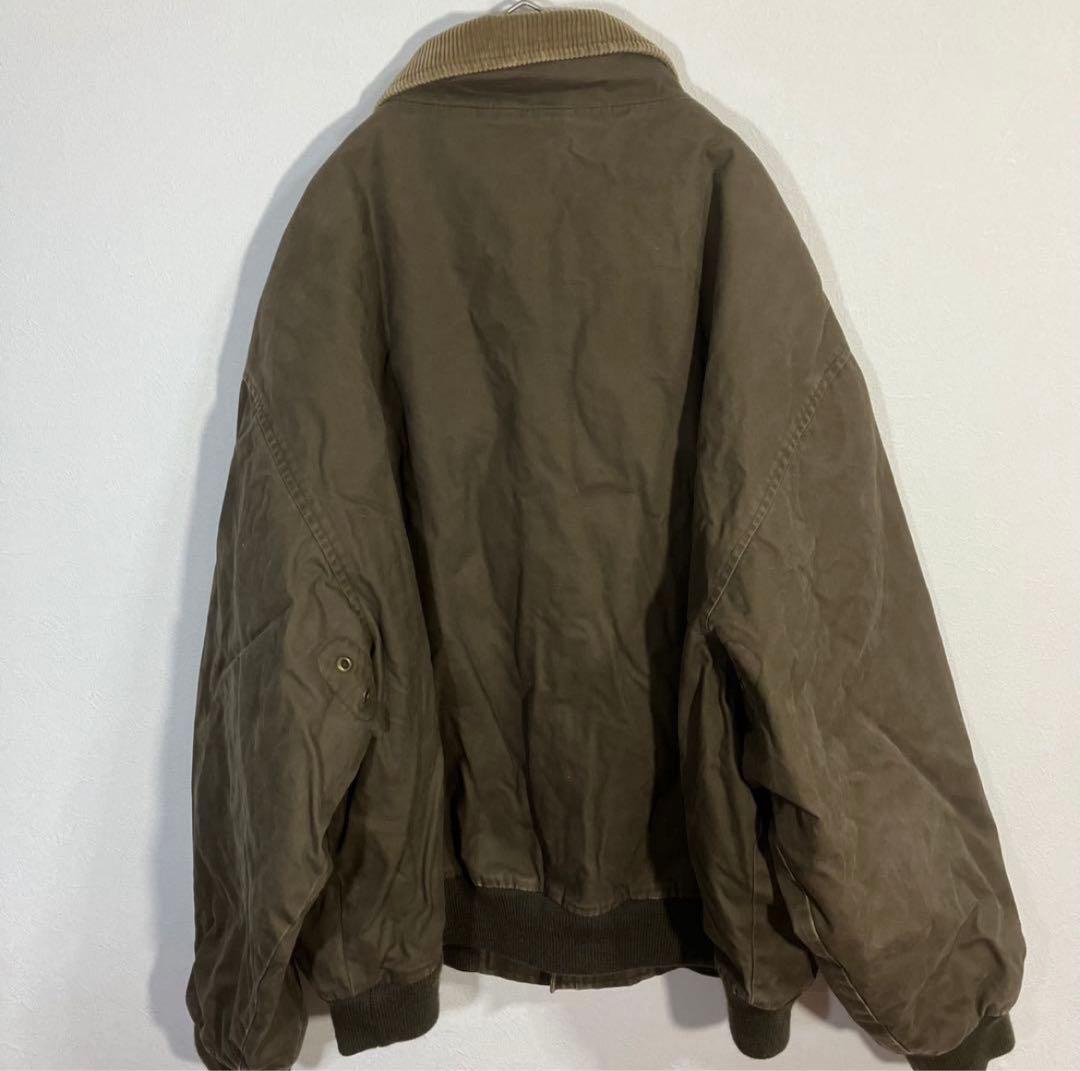 A532 エディーバウアー　ワークジャケット　裏地キルティング　中綿　無地