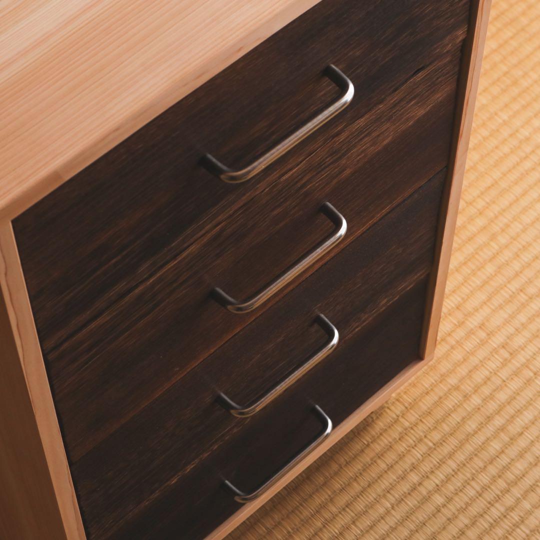 pey　桧の4段チェスト