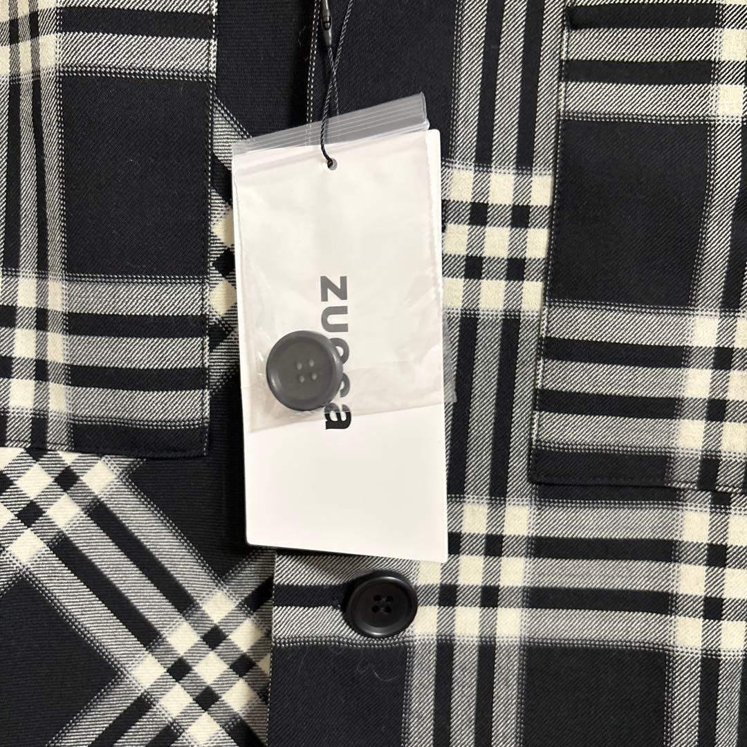 ズッカ zucca TWストレッチチェックブラウス