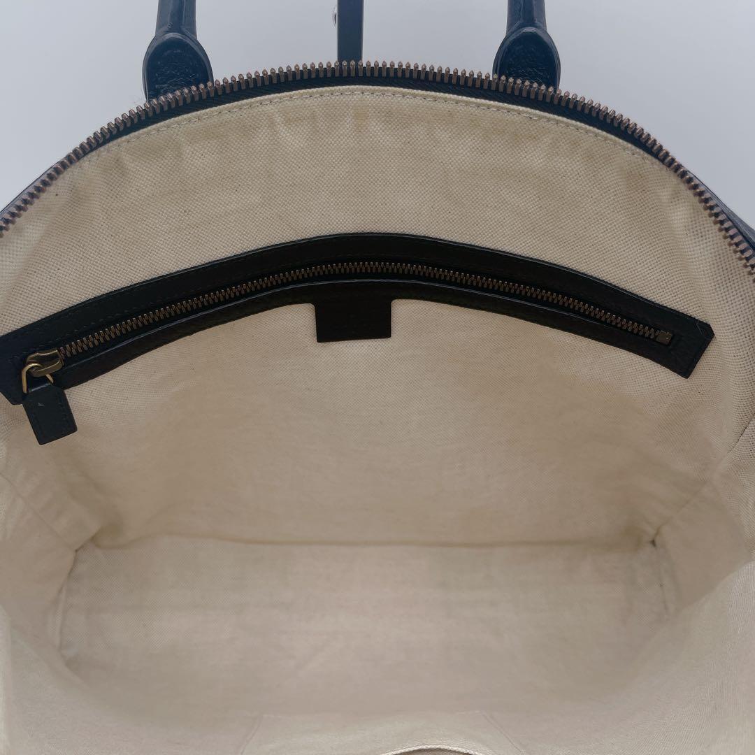 【GUCCI】ウェブ付ブリーフケース ビジネスバッグ 2WAY レザー ブラック