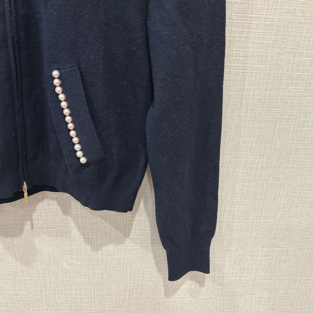 TOCCA トッカ【洗える】ＰＥＡＲＬ　ＨＯＯＤＩＥフーディー　パール パーカー