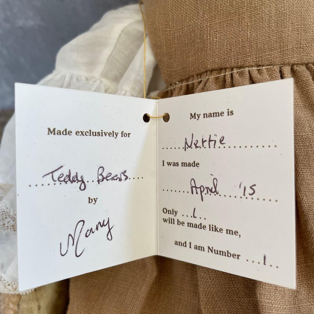 海外 アーティスト テディベア フォーゲットミーノット　 約28cm