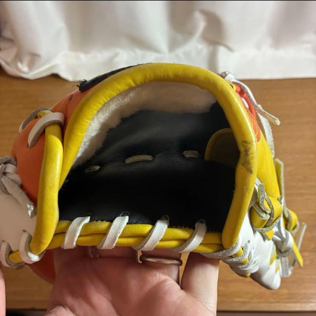 ハタケヤマ 一般硬式 グローブ グラブ 外野用 金本モデル 美品 限定品