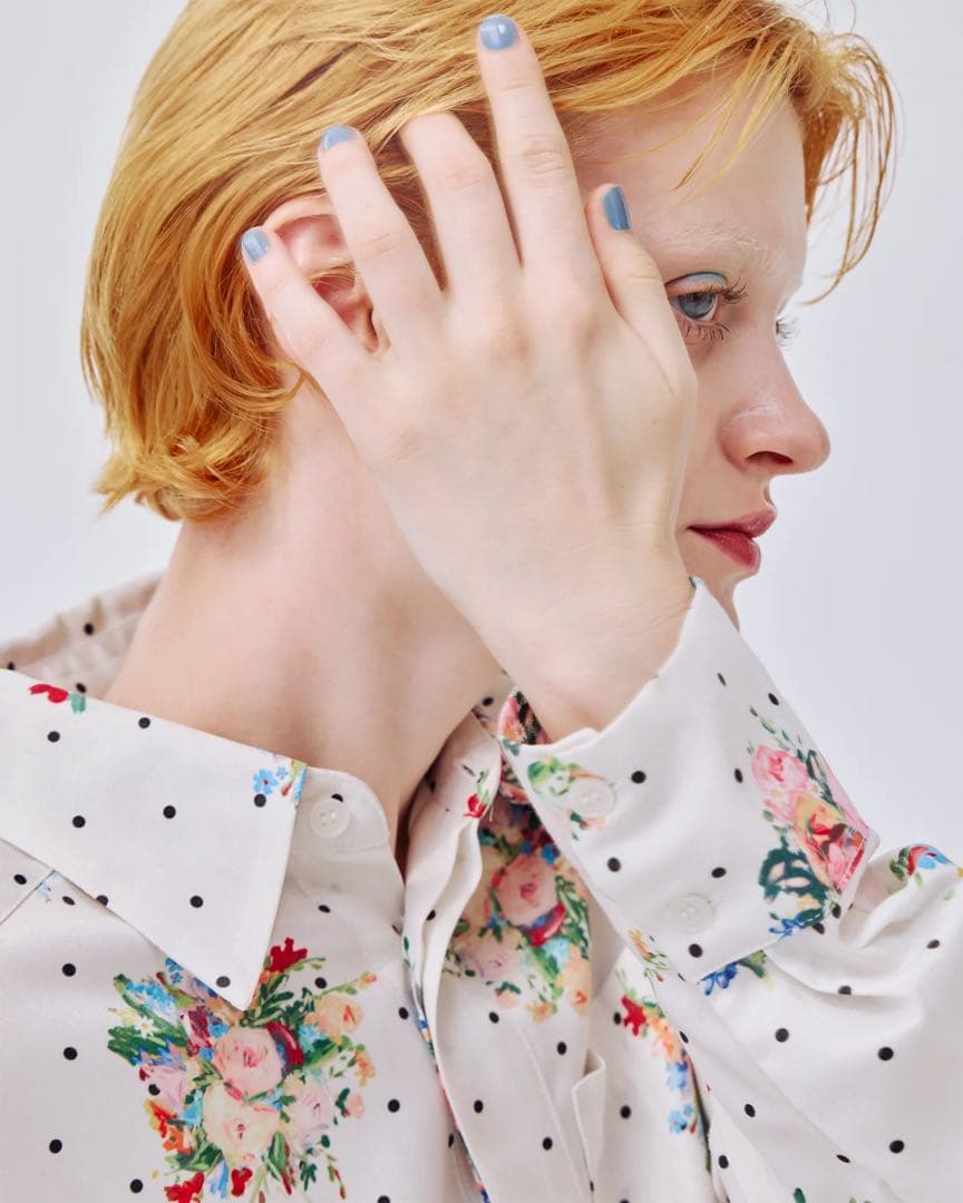 Poppy Dot Flower Shirt ポピー 花柄 フラワー トップス