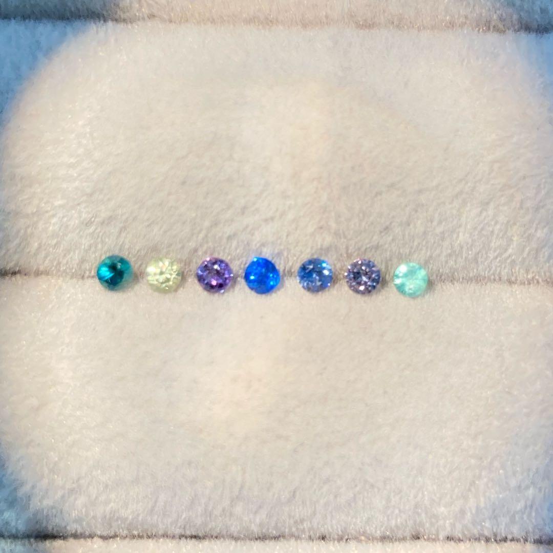 天然石　希少石　希少石リング　パライバトルマリン　アレキサンドライト　アウイ