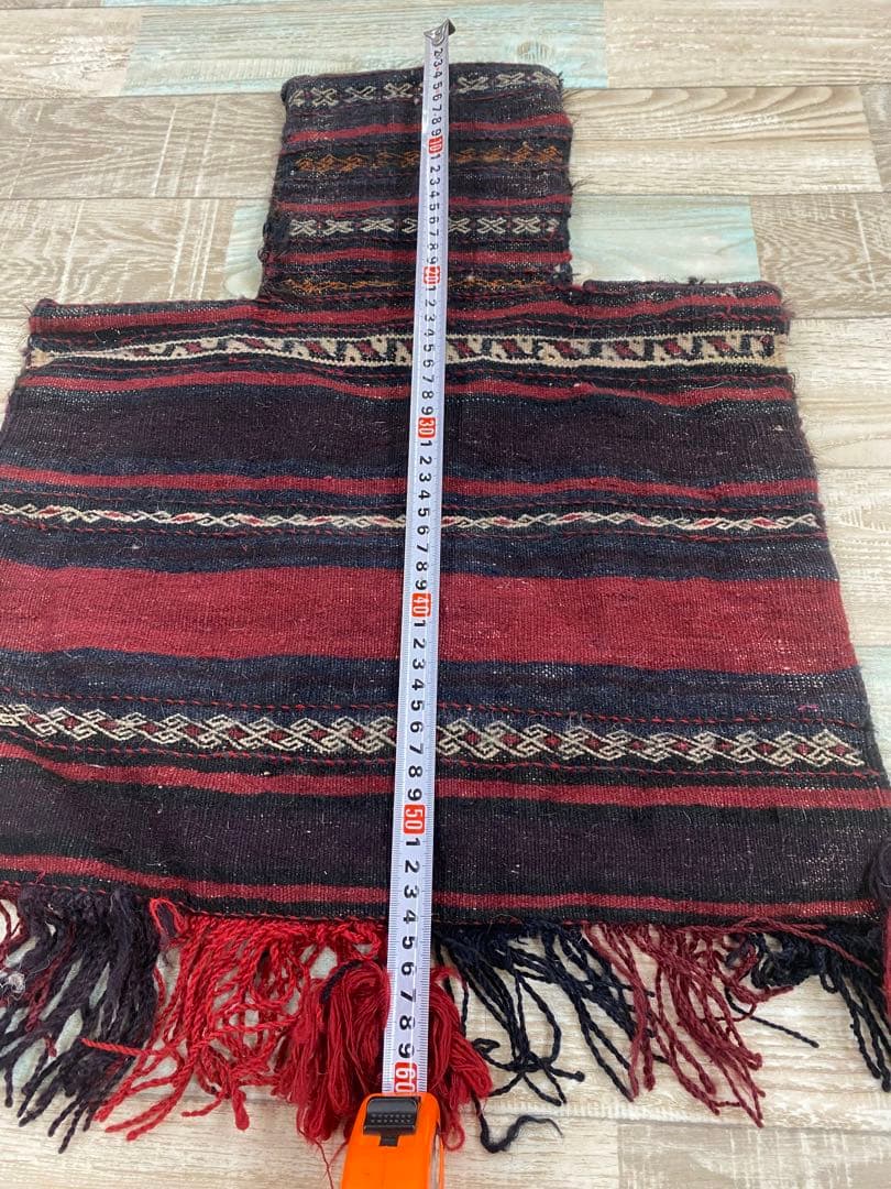 ペルシャ遊牧民の手織りウール100%アンティークソルト入れバッグ