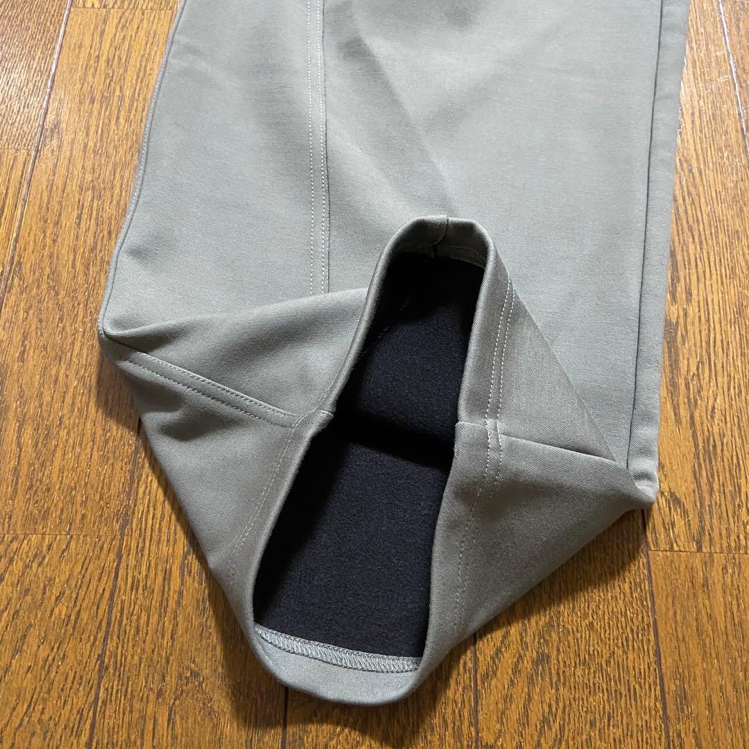 【Dignite collier】裏起毛カットカーブパンツ 新品 カーキ 緑