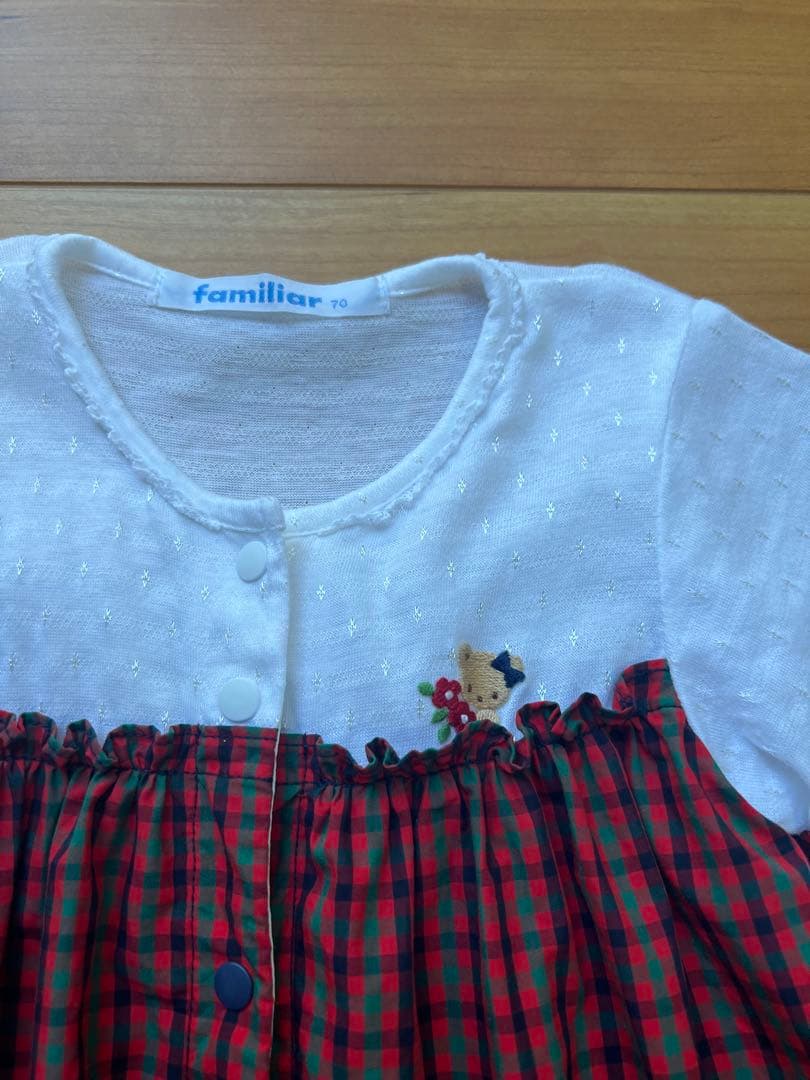 familiar 新品近い　ファミリア美品　ロンパース　70cm