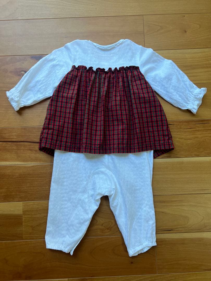 familiar 新品近い　ファミリア美品　ロンパース　70cm