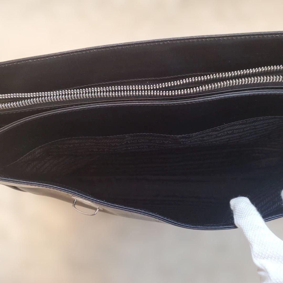 ⭐美品⭐PRADA オールレザー ブリーフケース ドクターバッグ 黒